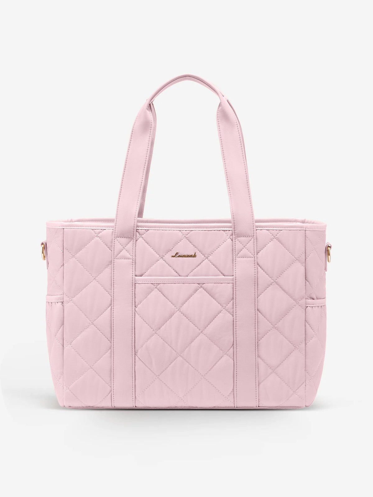 2Pcs Quilted Puffer Laptop Handbag, 15.6" 17"