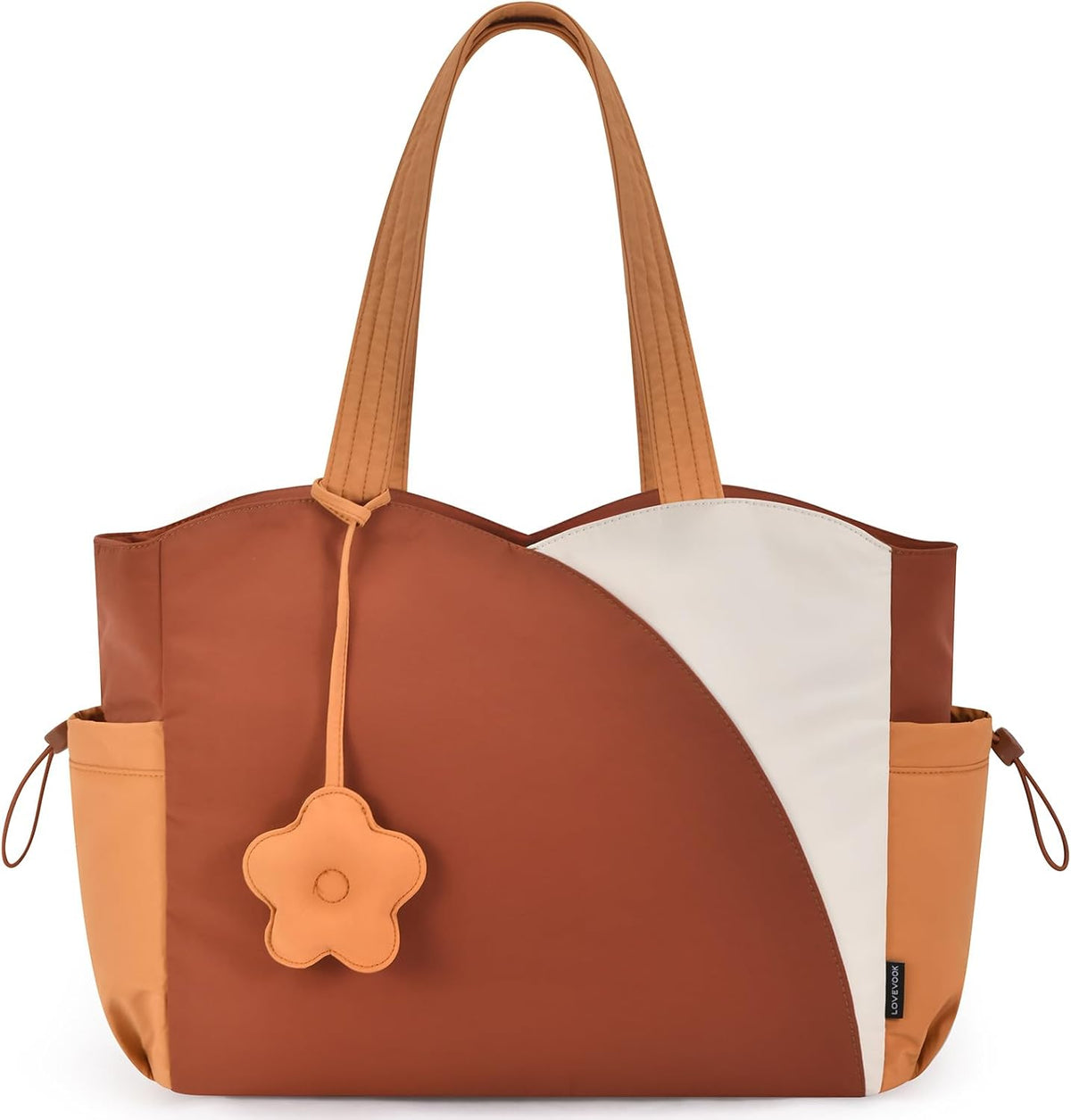 LOVEVOOK Tote Bag for Women, Puffer Work Bags with Zipper for Daily Travel College, Teacher Nurse Laptop Handbags Purses Gift