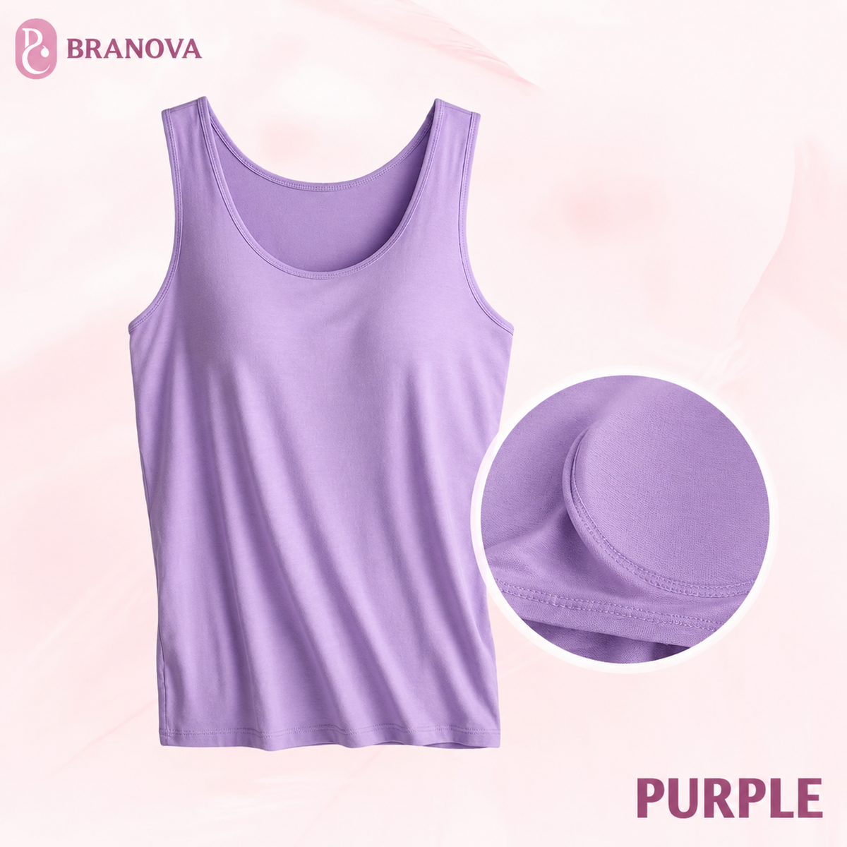 BraNova - Weiches Tanktop mit integriertem BH für Damen