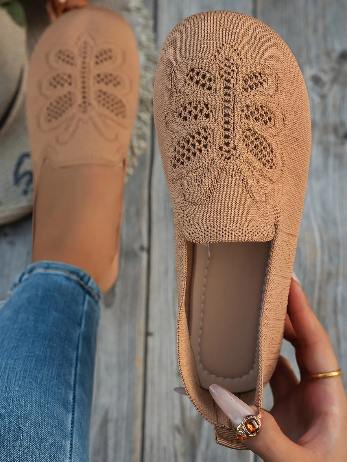Women's Hollow Out Knit Shoes