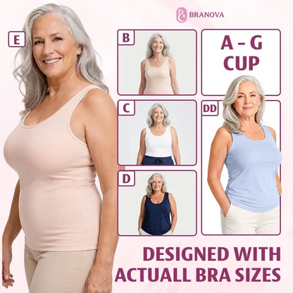 BraNova - Weiches Tanktop mit integriertem BH für Damen