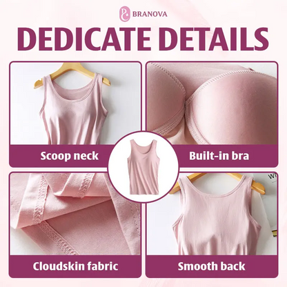 BraNova - Weiches Tanktop mit integriertem BH für Damen