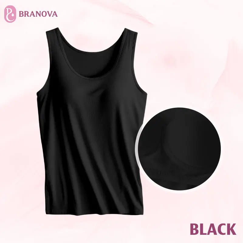 BraNova - Weiches Tanktop mit integriertem BH für Damen