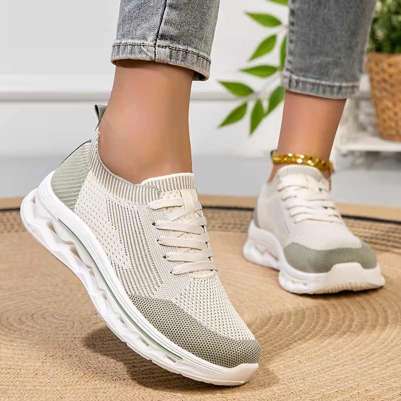 Women’s Breathable Knit Walking Shoes – Lightweight & Supportive Comfort