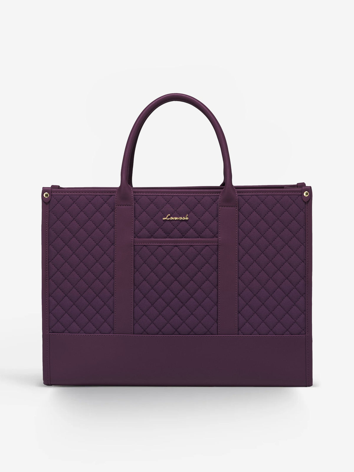 2 Pcs Quilted Laptop Tote Bag, 15.6" 17"