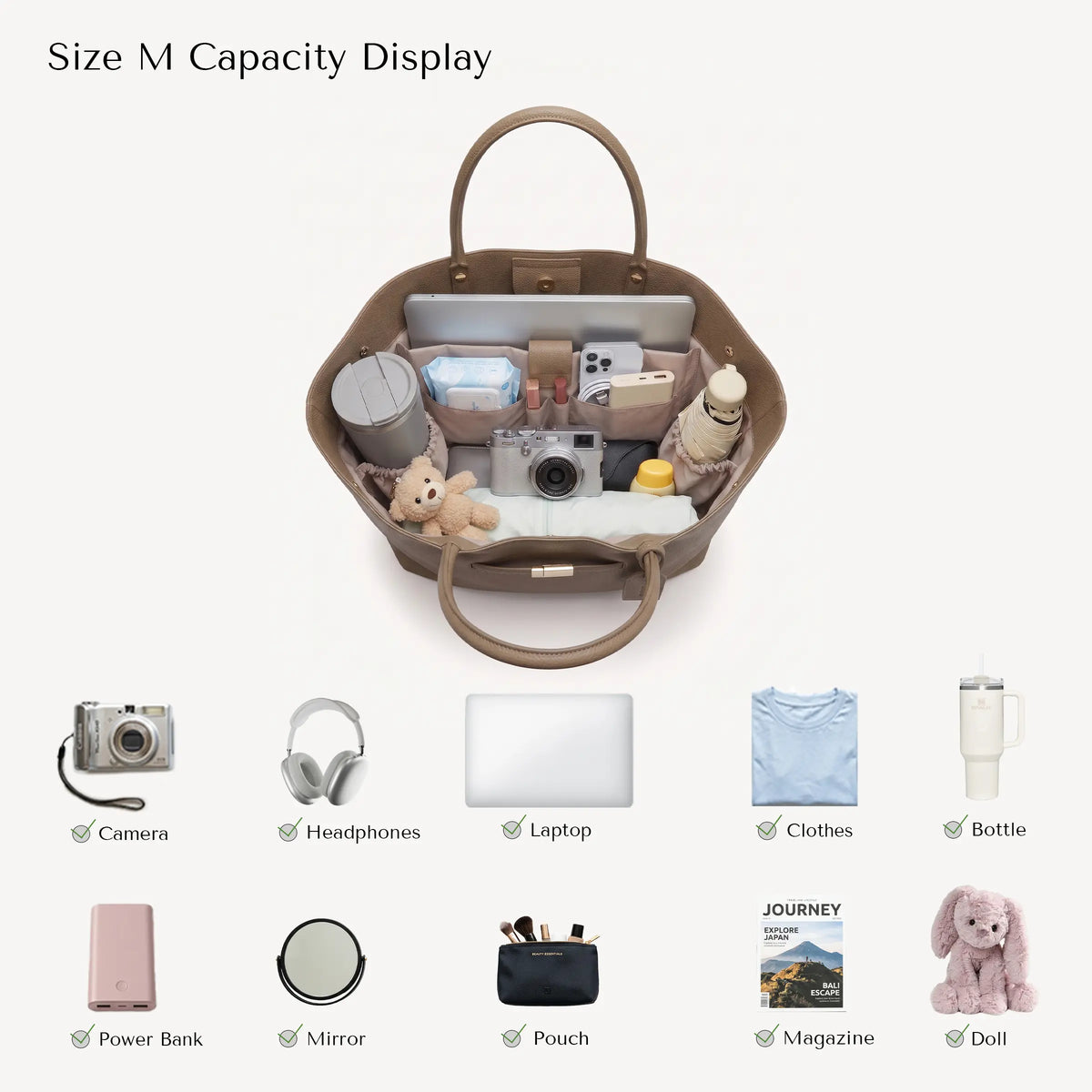 NEWBELLA Marella M Collapsible PU Leather Tote Bag with Magnetic Closure and Luggage Sleeve for Work and Travel #sohoch