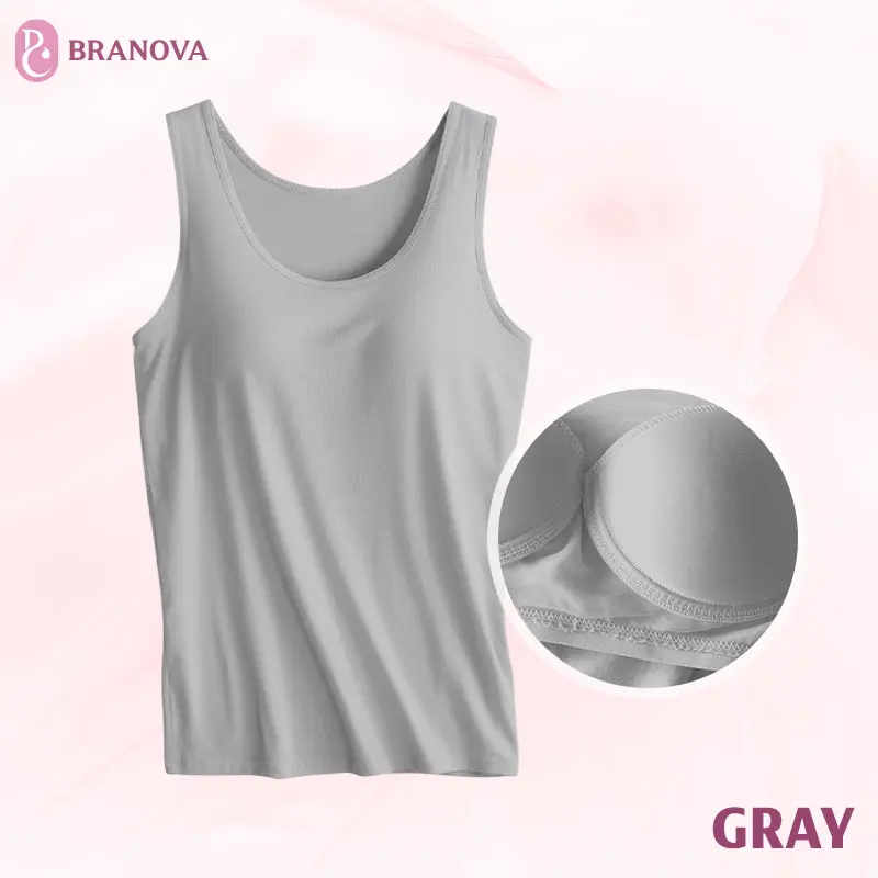 BraNova - Weiches Tanktop mit integriertem BH für Damen