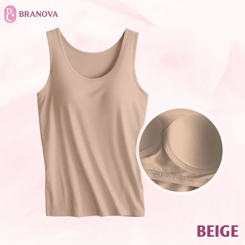 BraNova - Weiches Tanktop mit integriertem BH für Damen