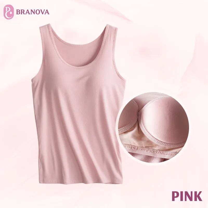 BraNova - Weiches Tanktop mit integriertem BH für Damen