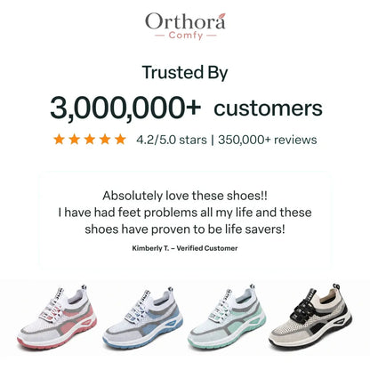 Orthora Comfy – Bequeme orthopädische Sneaker für Senioren mit Fußgewölbestütze