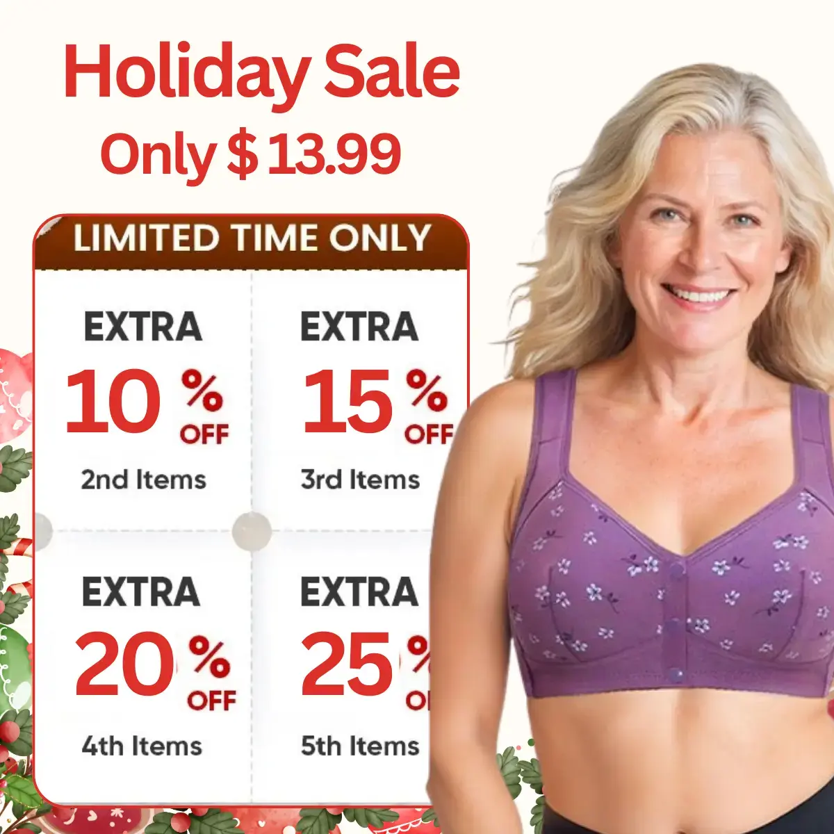 Daisy Bra – LETZTER TAG 80 % RABATT – Bequemer & Praktischer Vorderverschluss-BH