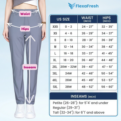 FlexaFresh – Unisex-Ultra-Stretch-Eisseiden-Komfort-Freizeithose