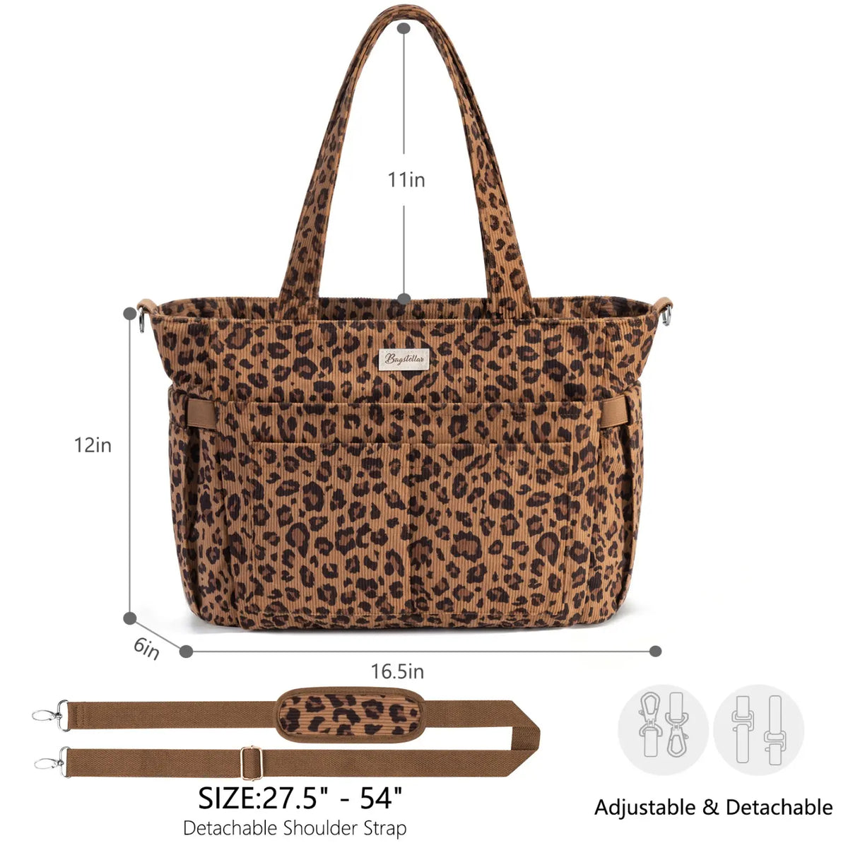 LeodoBag Women's Corduroy Laptop Work Tote