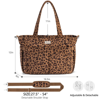 LeodoBag Women's Corduroy Laptop Work Tote