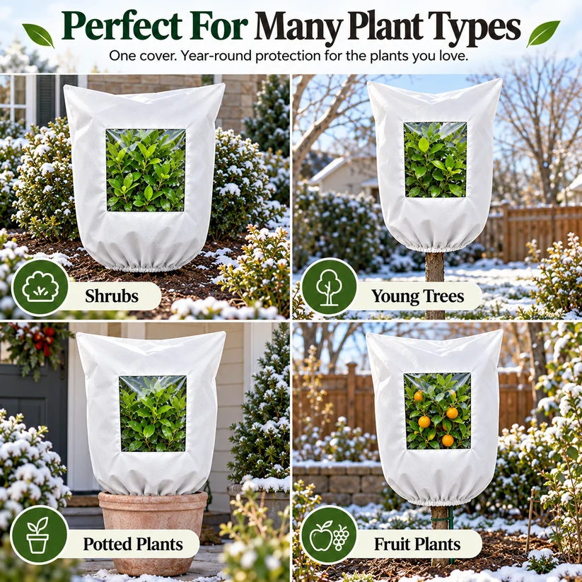 🌱Garden Frost Protection Cover ❄️– Reusable Cover for Pots, Shrubs & Young Trees