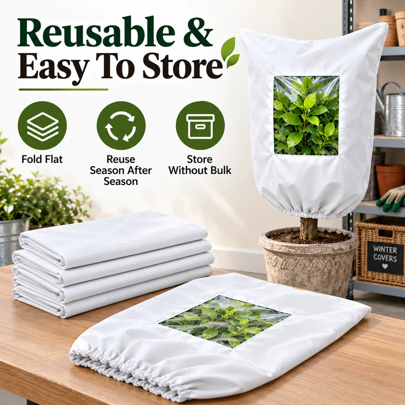 🌱Garden Frost Protection Cover ❄️– Reusable Cover for Pots, Shrubs & Young Trees