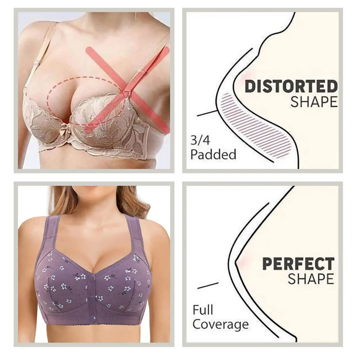 Daisy Bra – LETZTER TAG 80 % RABATT – Bequemer & Praktischer Vorderverschluss-BH