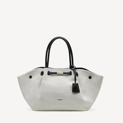 NEWBELLA Marella M Collapsible PU Leather Tote Bag with Magnetic Closure and Luggage Sleeve for Work and Travel #sohoch