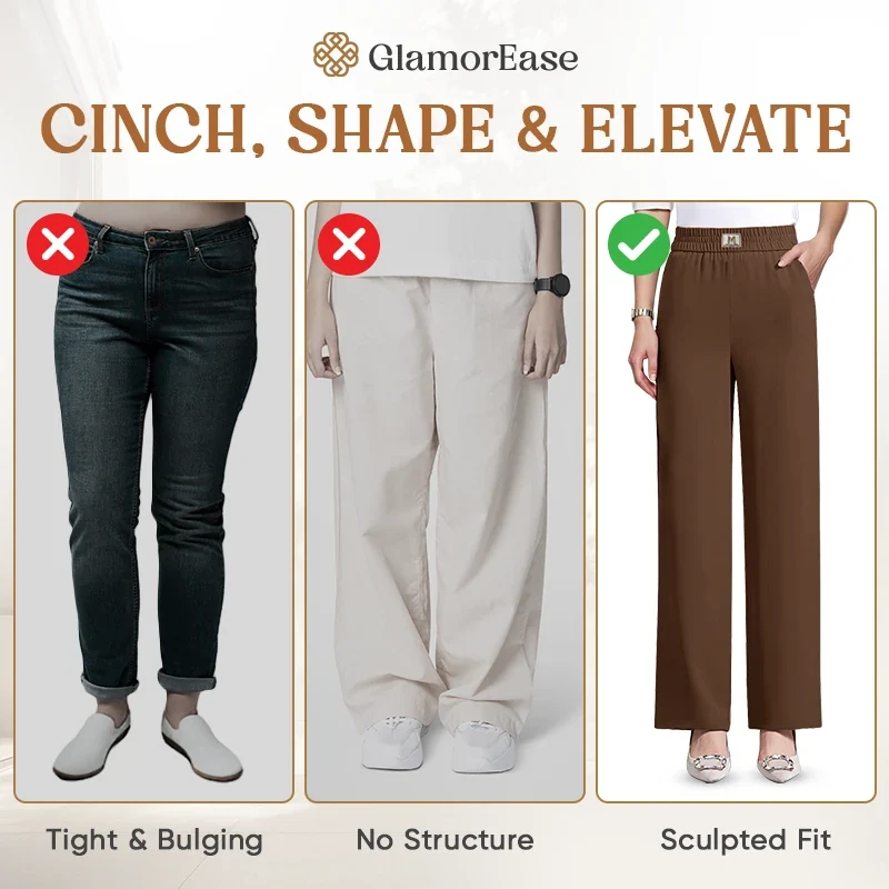 GlamorEase – Perfekt fallende High-Rise Stretchhose zum Hineinschlüpfen