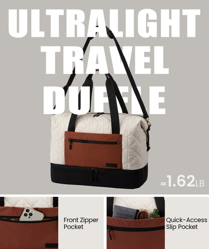 2Pcs Puffer Travel Duffel Bag