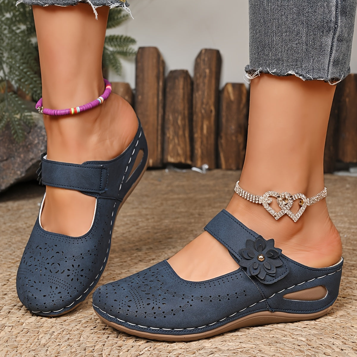 Orthopedic Wide-Toe Wedge Sandals – Lightweight & Non-Slip