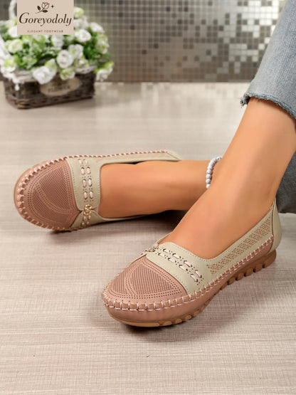 Goreyodoly elegante, lässige Slipper für Damen mit Kettenverzierung