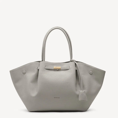 NEWBELLA Marella M Collapsible PU Leather Tote Bag with Magnetic Closure and Luggage Sleeve for Work and Travel #sohoch