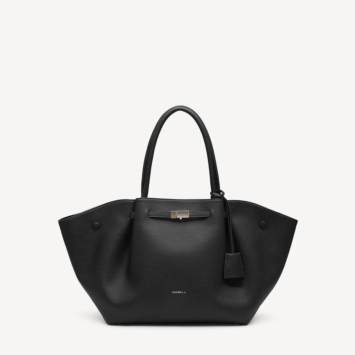 NEWBELLA Marella M Collapsible PU Leather Tote Bag with Magnetic Closure and Luggage Sleeve for Work and Travel #sohoch