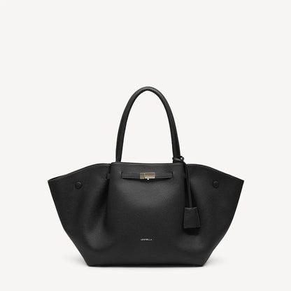 NEWBELLA Marella M Collapsible PU Leather Tote Bag with Magnetic Closure and Luggage Sleeve for Work and Travel #sohoch