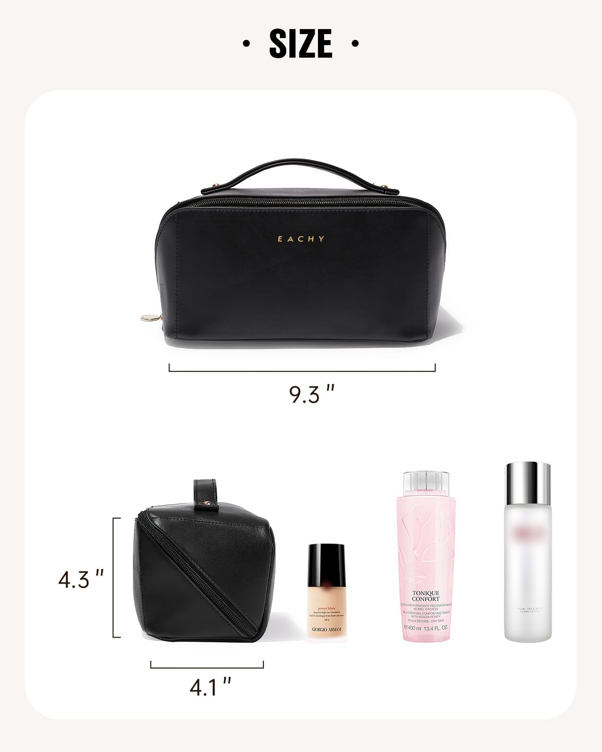 PU Leather Travel Makeup Bag