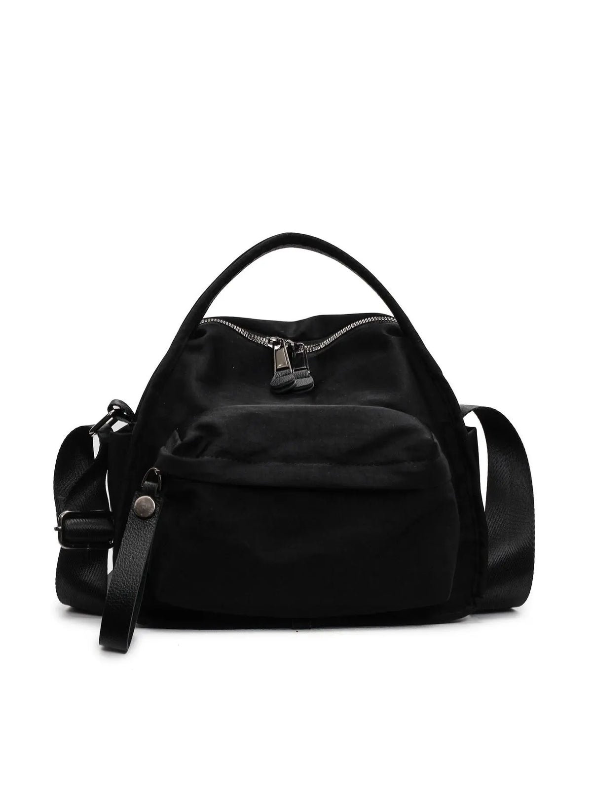 Ladies' elegant solid color shoulder bag, fashionable zipper All Match crossbody bag for daily use, simple solid color, casual trend versatile high-quality commuter shoulder bag, Fabric shoulder bags, Crossbody handbags