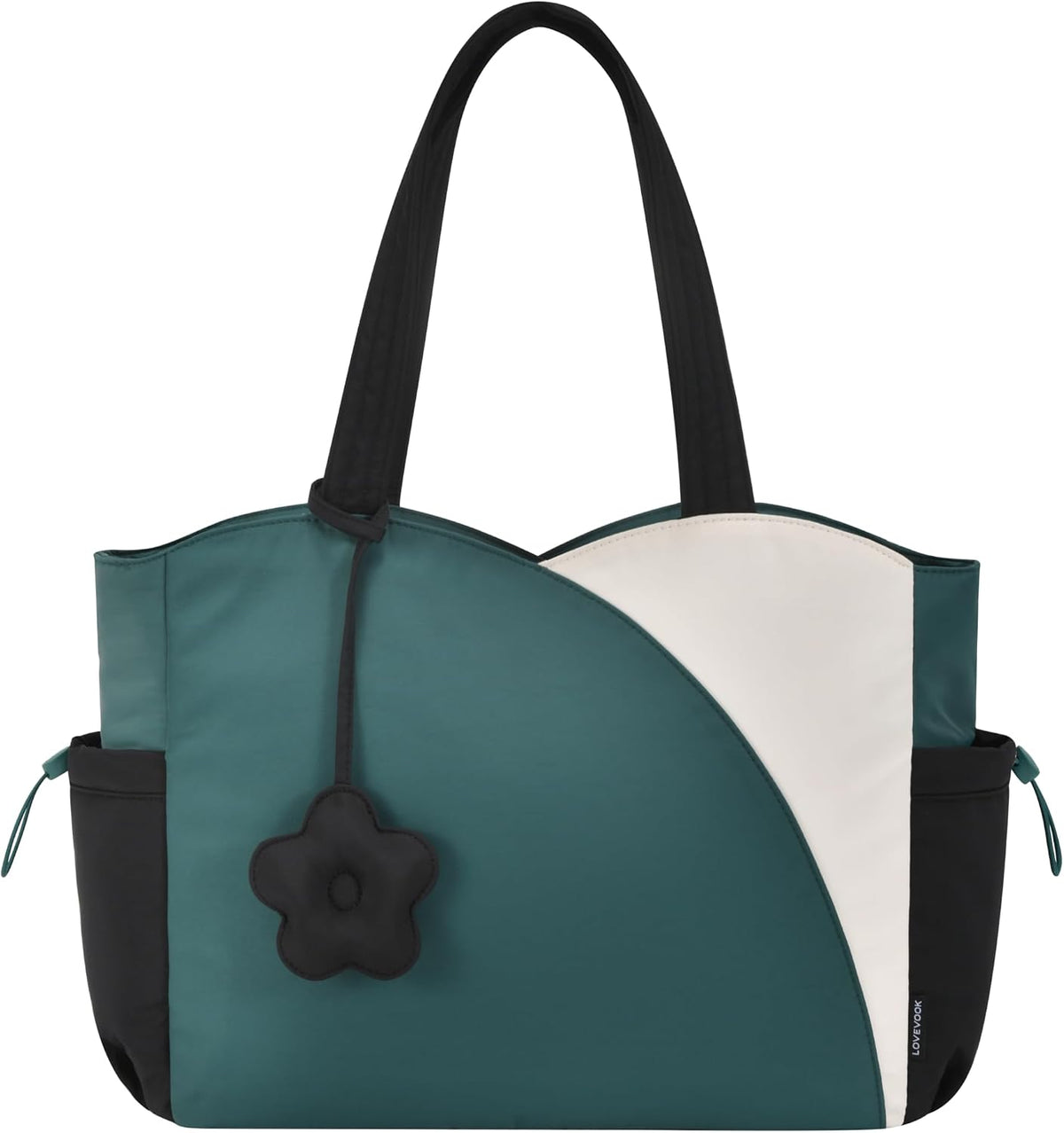 LOVEVOOK Tote Bag for Women, Puffer Work Bags with Zipper for Daily Travel College, Teacher Nurse Laptop Handbags Purses Gift