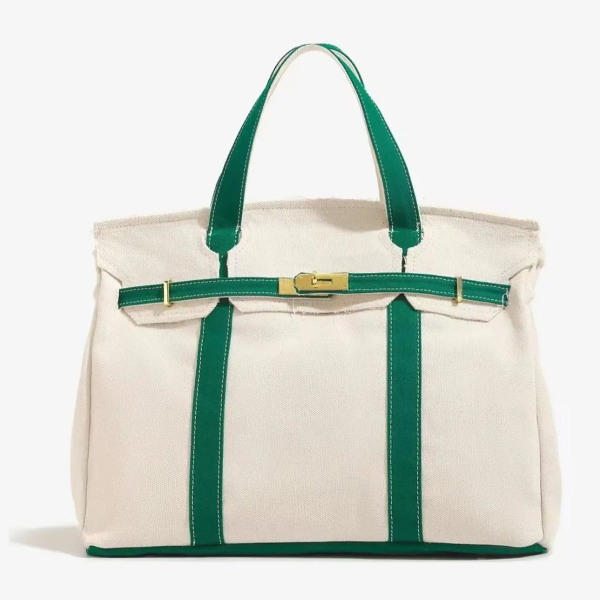 Women's 2026 New Chic Canvas Tote - Colorblock Bag, Elegant Commuter Work Bag for Women, Distressed Lightweight Roomy Everyday Purse Handbag