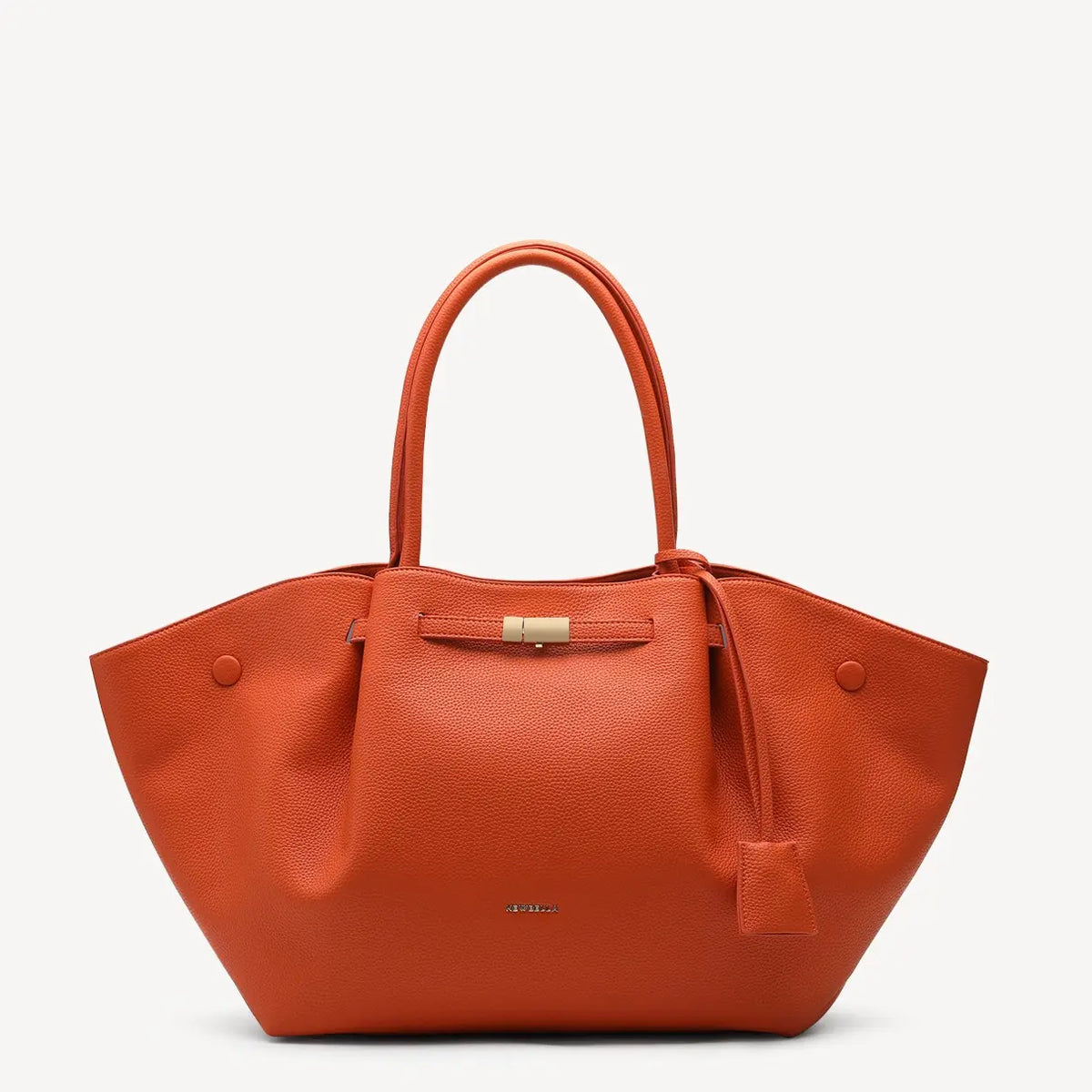 NEWBELLA Marella M Collapsible PU Leather Tote Bag with Magnetic Closure and Luggage Sleeve for Work and Travel #sohoch