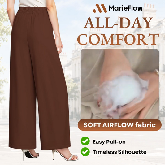 MarieFlow – Weite, fließende Culotte-Hose für Damen mit hoher Taille in Rock-Optik