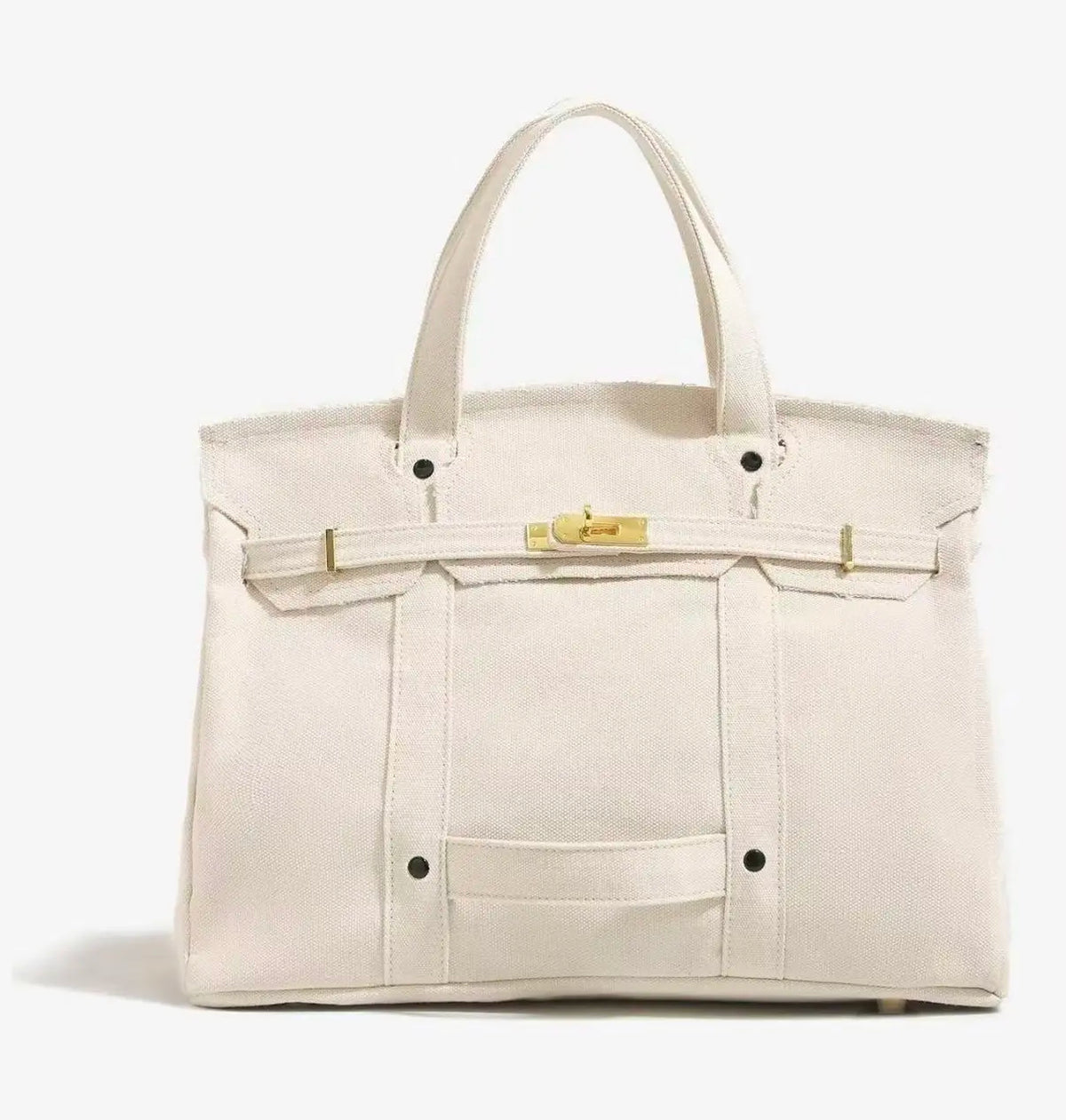 Women's 2026 New Chic Canvas Tote - Colorblock Bag, Elegant Commuter Work Bag for Women, Distressed Lightweight Roomy Everyday Purse Handbag