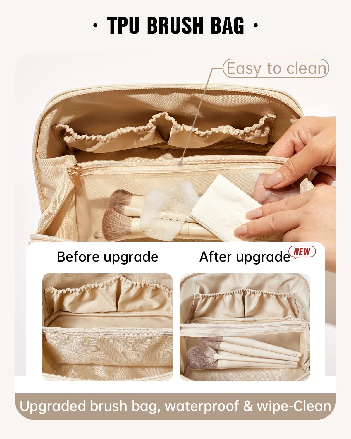 PU Leather Travel Makeup Bag
