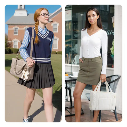 BAGSMART Boxy Tote Bag for Women, Crossbody Bag with Zipper/Detachable Shoulder Strap, Women's Tote Handbags, Daily Causal Work Bag Work Tote for Travel Work College School sohochic