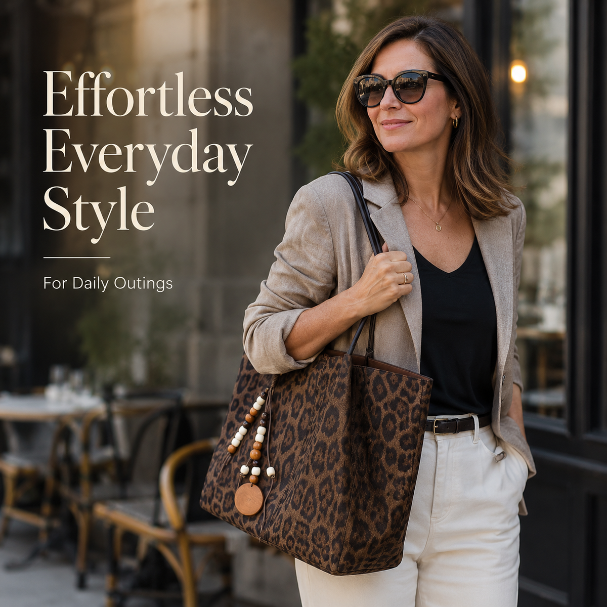 Velmora Leopard Tote – Geräumiger Alltagsstil für jeden Anlass