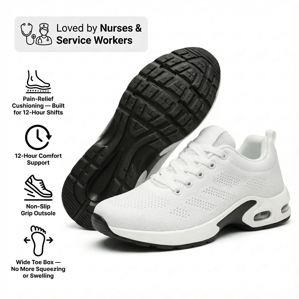 Homeveloa™ Pro — 12-Hour Shift Shoes for All-Day Foot, Knee & Back Pain Relief
