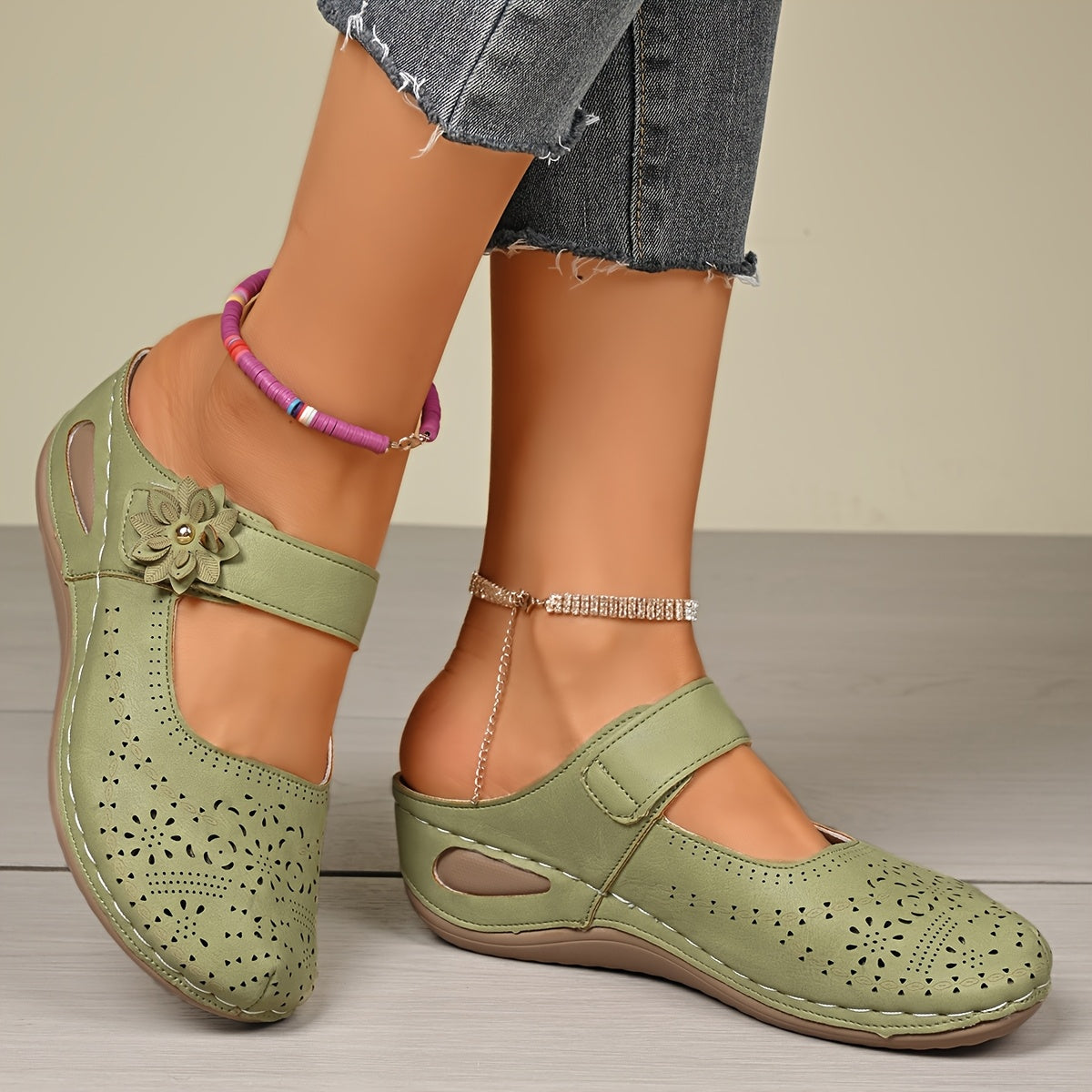 Orthopedic Wide-Toe Wedge Sandals – Lightweight & Non-Slip
