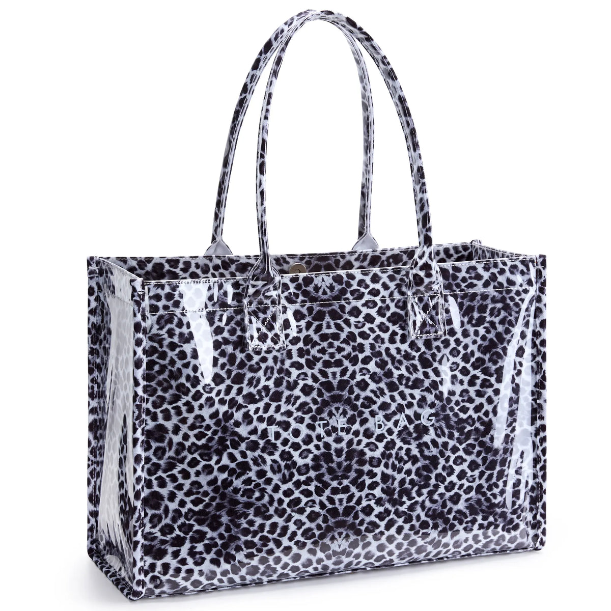 KALIDI Women's PVC+Paper Aesthetic Tote Bag - Waterproof Lightweight Large Capacity Double Handle Everyday Bag for Work, Gifts for Women
