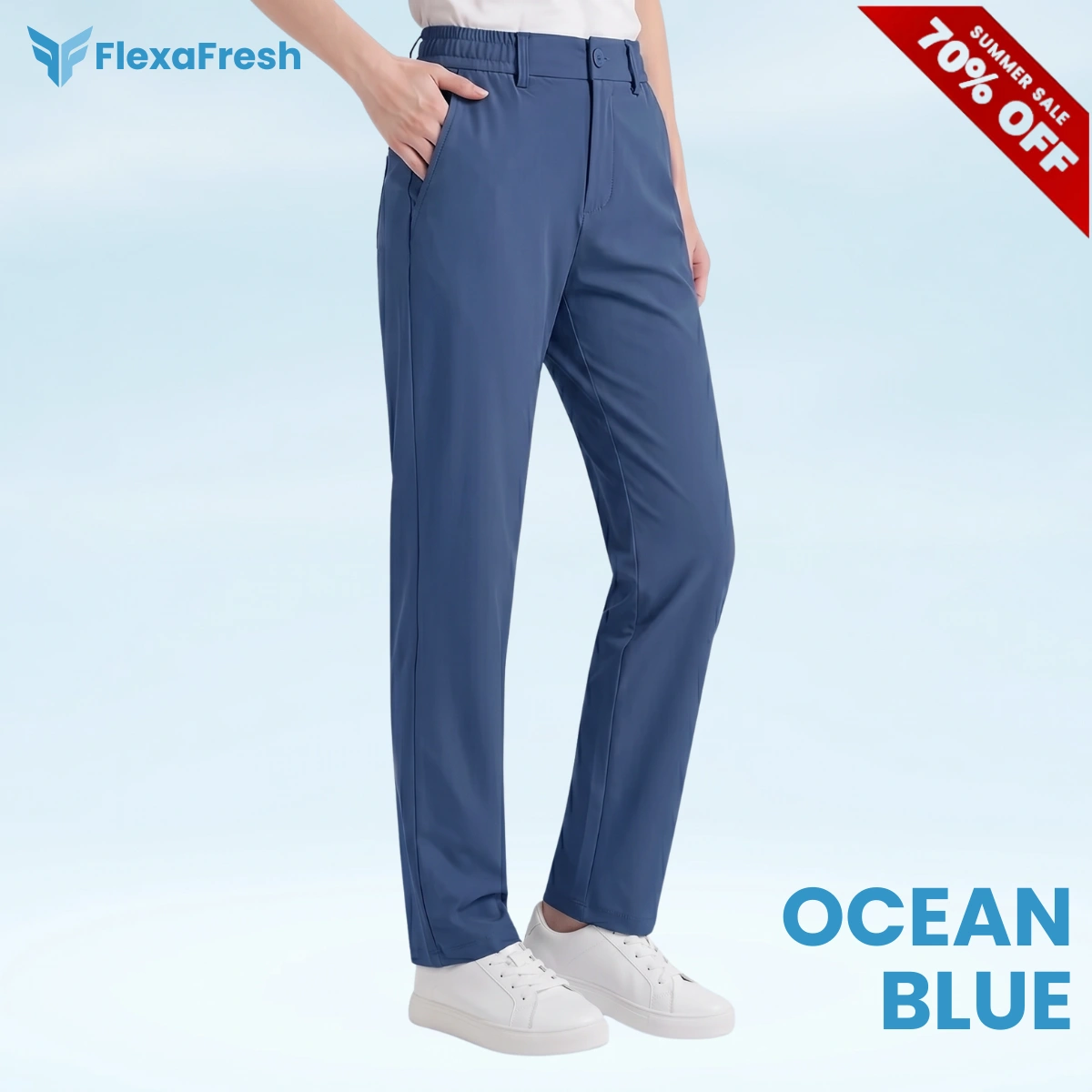 FlexaFresh – Unisex-Ultra-Stretch-Eisseiden-Komfort-Freizeithose