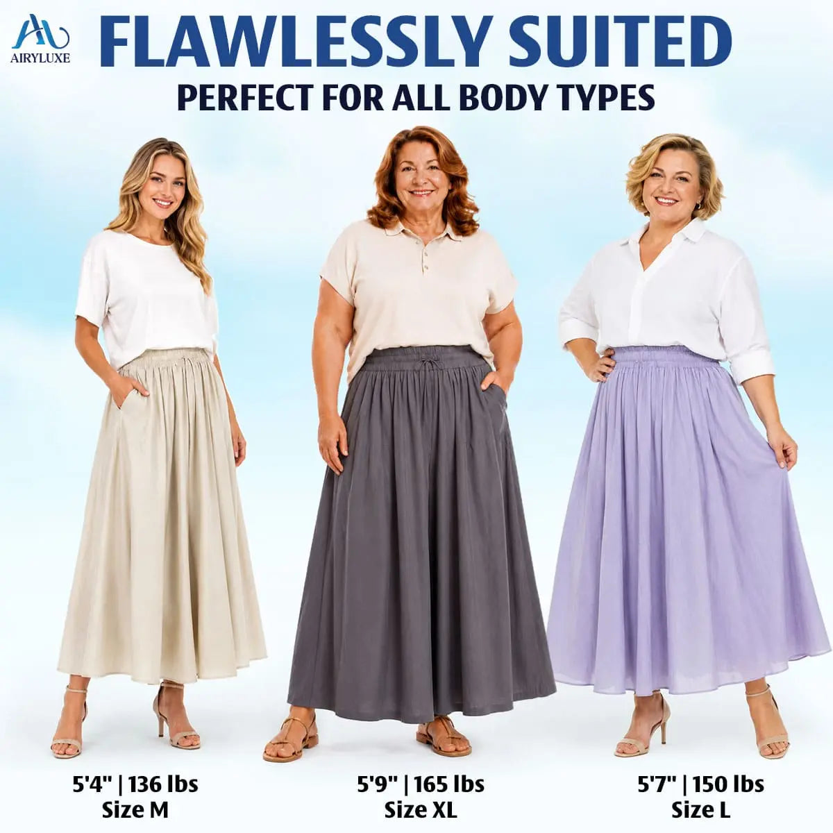 AiryLuxe – Elegante Weite Hosenröcke für Damen