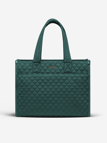 2Pcs Quilted Work Tote Bag, 15.6" 17.3"