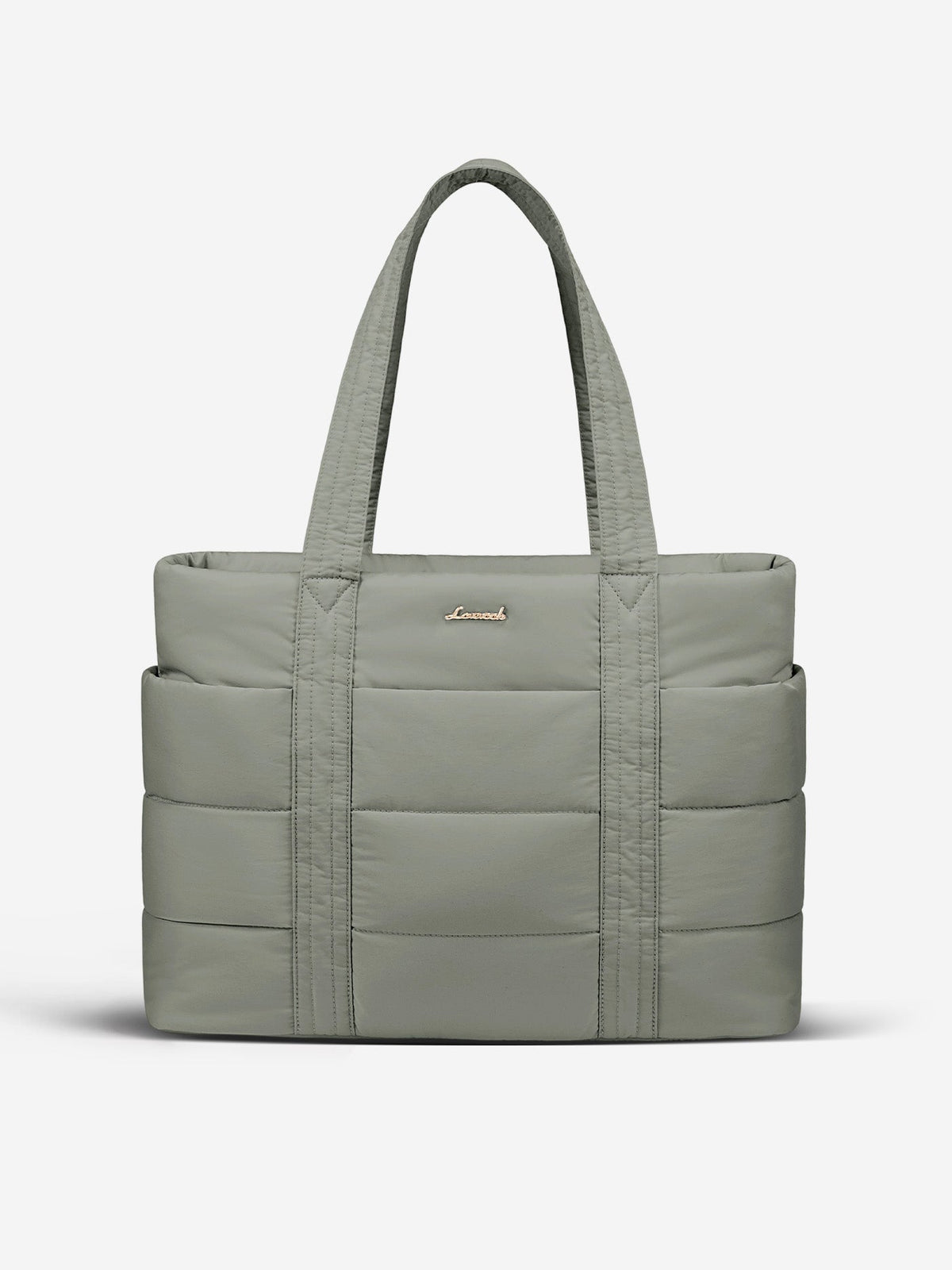 Large Puffer Work Tote Bag, 15.6" 17"