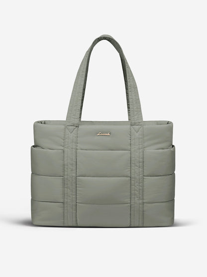 Large Puffer Work Tote Bag, 15.6" 17"