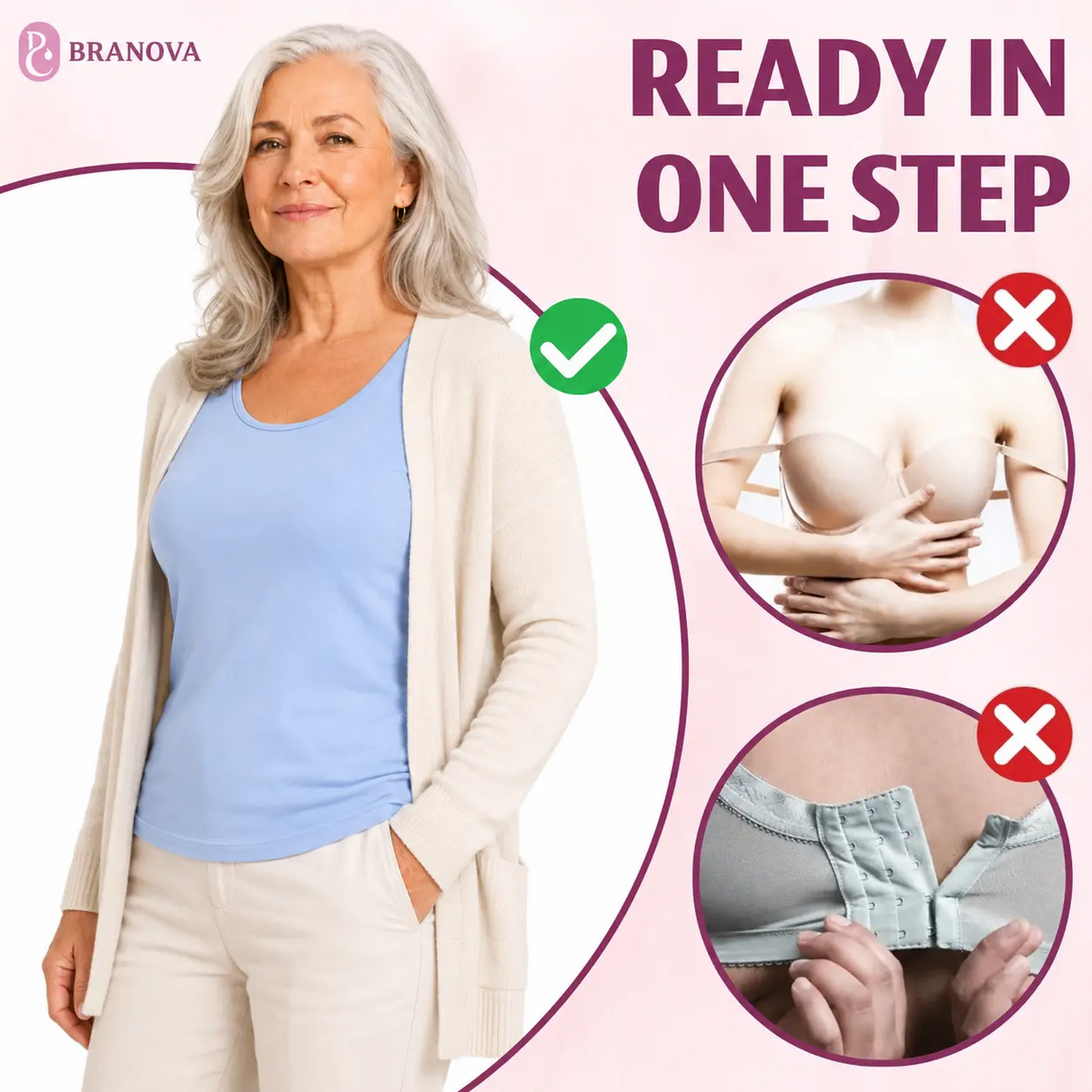 BraNova - Weiches Tanktop mit integriertem BH für Damen