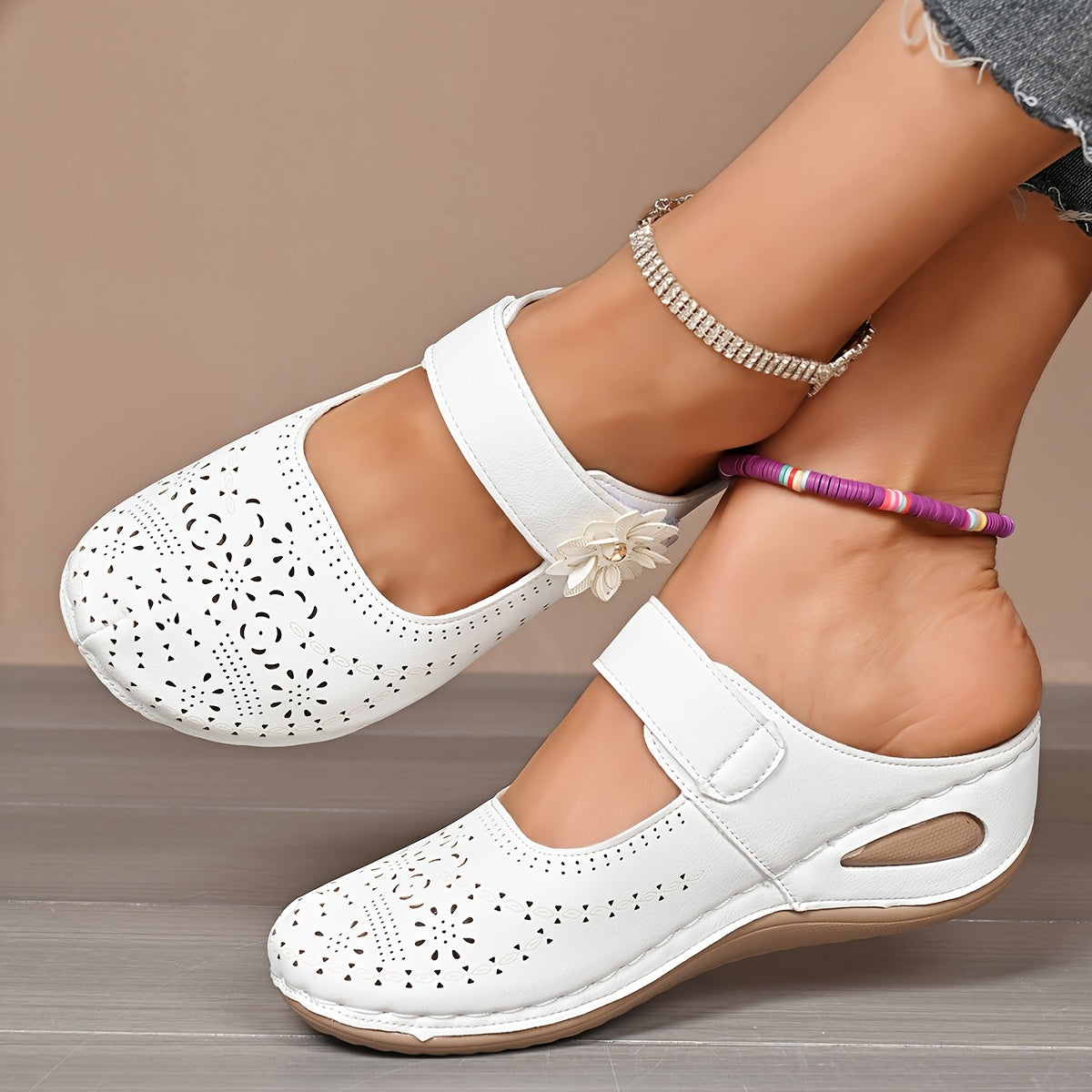 Orthopedic Wide-Toe Wedge Sandals – Lightweight & Non-Slip