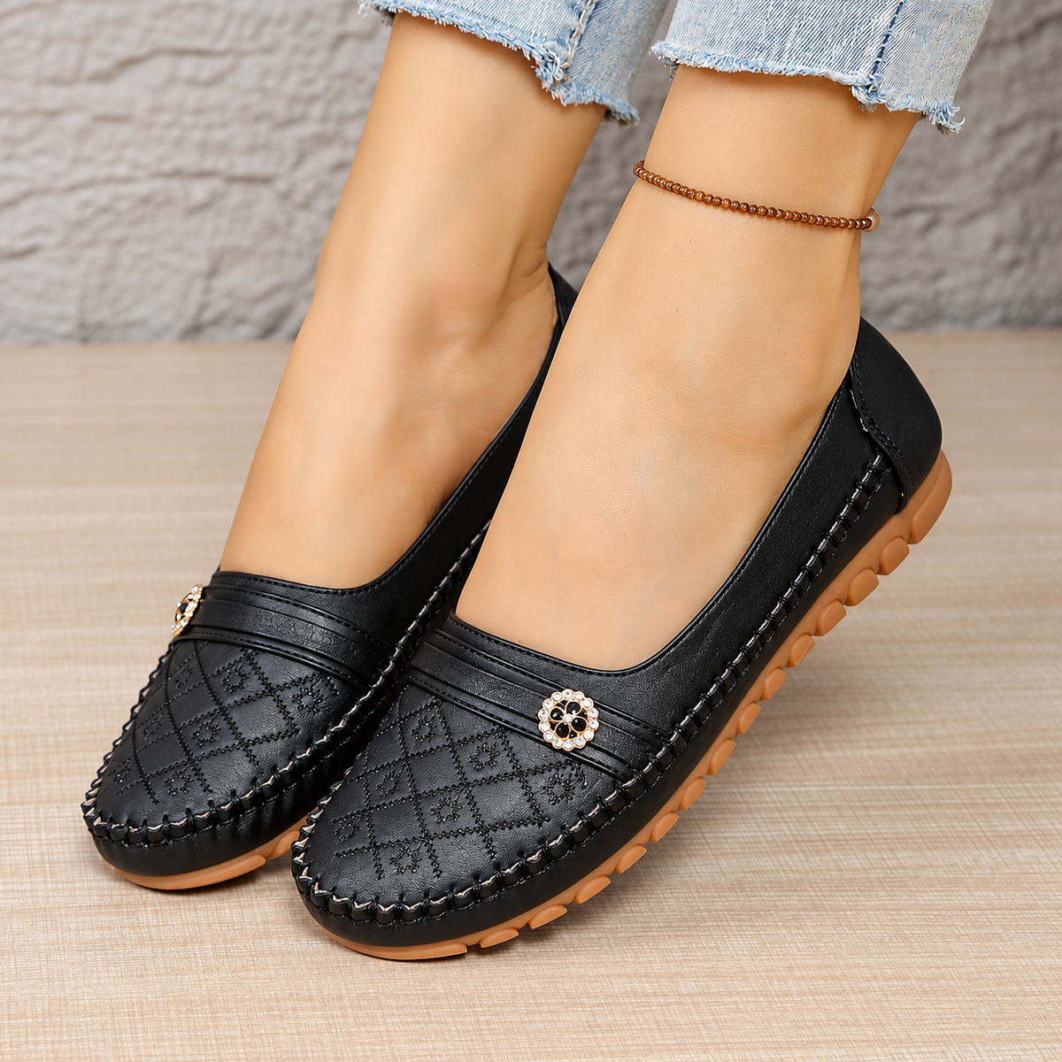 Women’s Quilted Slip-On Loafers | Lightweight Comfort Flats